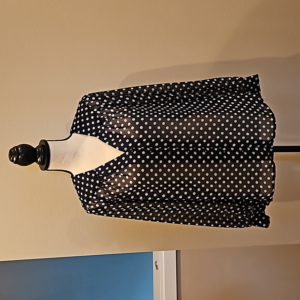 Belletrix Teal and Navy Blouse. S